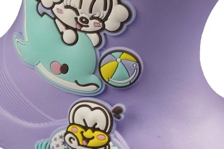 Kalosze dziecięce, piankowe kalosze dziecięce Apawwa BJ385PU fioletowe