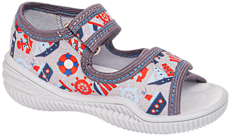 Tenisówki dziecięce Viggami MARCIN szare sandałki chłopięce na rzep