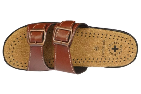 Klapki męskie Gofar MM2226-2BR brązowe