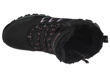 Zimowe buty damskie ocieplane Superun D8635-23BLPI czarno różowe
