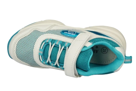 Dziecięce buty sportowe American Club BRL16WHBU biało-niebieskie