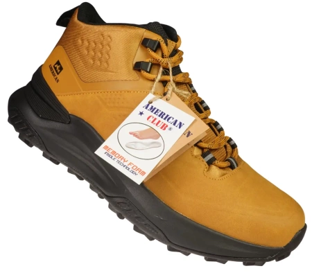 Męskie obuwie przejściowe American Club MRH163CA brązowe