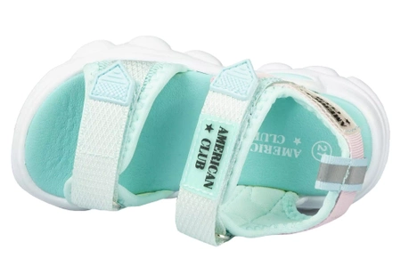 Dziecięce sandały American Club BRL-32/21 niebieskie