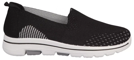 Damskie buty sportowe Skotnicki czarne półbuty damskie DT-3-0594BLGY