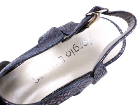 Eleganckie Sandały damskie Sergio Leone D43870GR granatowe