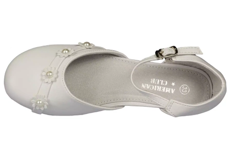 Półbuty dziewczęce komunijne American Club CKOM-61WH