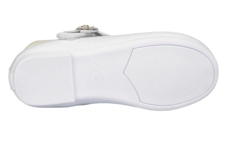 Półbuty dziewczęce lakierki baleriny dziecięce Apawwa AMC323WH