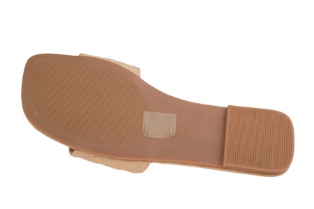 Eleganckie klapki damskie Skotnicki DKL-3-0614BE beżowe