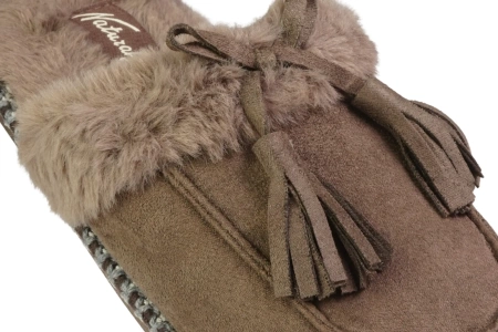 Damskie pantofle zimowe Meteor DV244 w kolorze brązowym