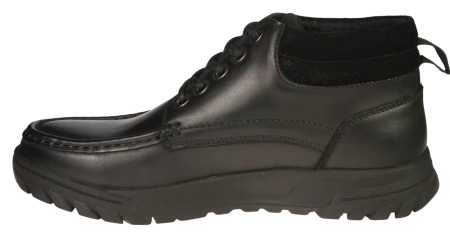 Zimowe skórzane trzewiki męskie American Club MCY128BL czarne