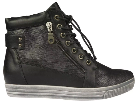 Buty przejściowe damskie Sergio Leone D33191CZ czarne