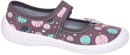 Tenisówki dziecięce Viggami ANETA kapcie na rzep szare