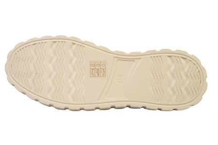 Skórzane buty sportowe damskie w kolorze beżowym Skotnicki DP-3-Y99BE