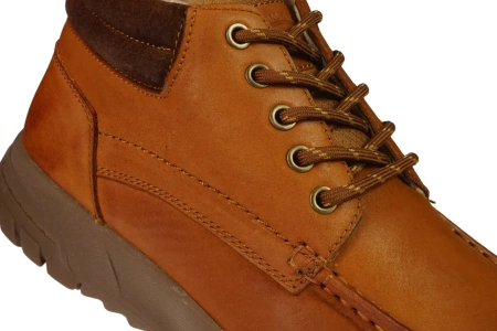 Zimowe skórzane trzewiki męskie American Club MCY128BR brązowe