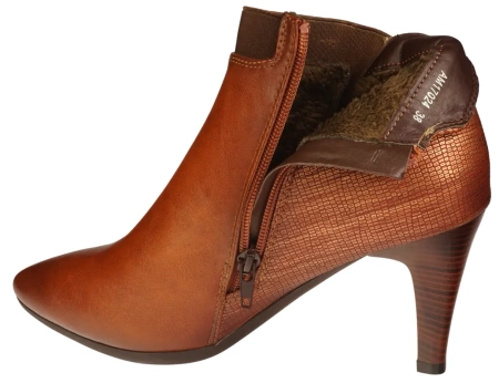 Damskie buty zimowe Urban Projekt DAM17024BR brązowe