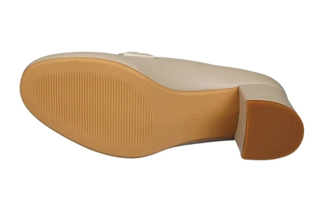 Eleganckie czółenka damskie półbuty damskie Sergio Leone DPB146BEPU beżowe