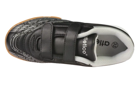 Halówki dziecięce czarno szare obuwie halowe Atletico C7336-2520-VBLSI