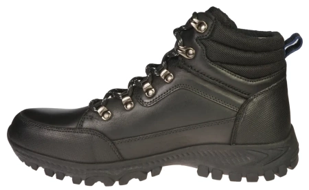 Zimowe skórzane buty męskie American Club MCY129BL czarne