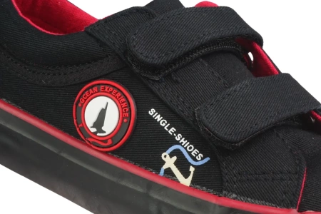 Tenisówki dziecięce na rzepy Clibee B-289BLRE czarne