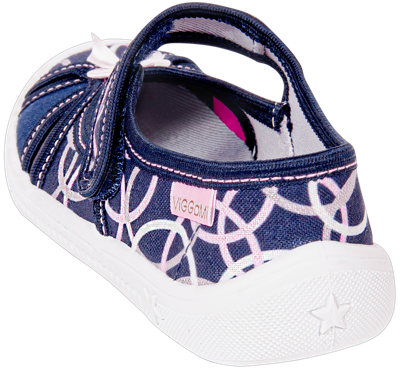 Tenisówki dziecięce Viggami AGA kapcie dziewczęce granatowe na rzep