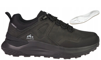 Męskie sportowe buty trekkingowe w kolorze czarnym MRH-167BL