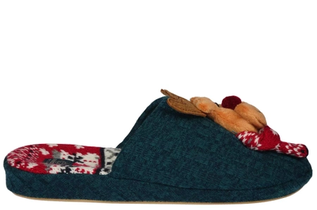 Damskie pantofle tekstylne American Club DSL-11GR