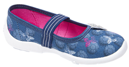 Tenisówki dziecięce Viggami JENNY granatowe kapcie dziewczęce wsuwane