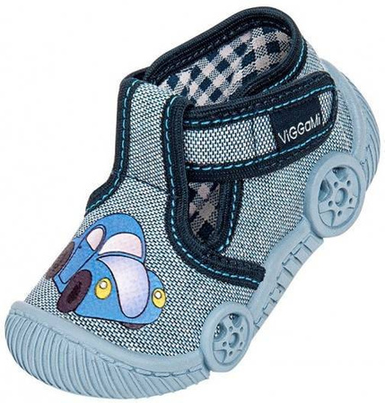 Tenisówki dziecięce Viggami MATI niebieskie kacie chłopięce na rzep