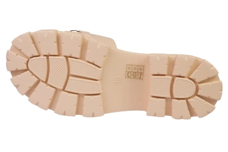 Eleganckie klapki damskie na platformie Skotnicki DKL-3-0615BE beżowe