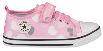 Tenisówki dziecięce American Club CTEN-120/24PI różowe na rzep