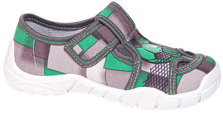 Tenisówki dziecięce zielone Viggami kapcie na rzep ADAŚ FOOTBALL zielone