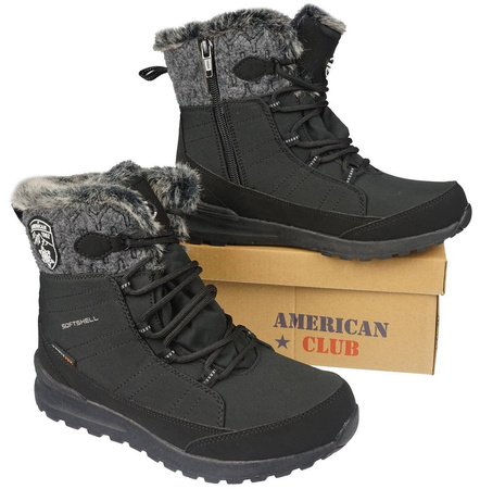 Buty zimowe damskie American Club SN-25BL
