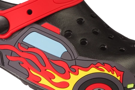 Dziecięce klapki basenowe American Club CNH185BL czarno czerwone