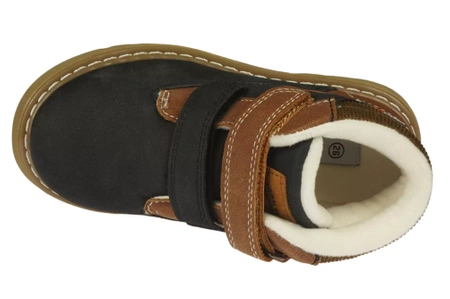 Zimowe buty dziecięce American Club trapery dziecięce BES144/23BL czarne