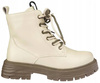 Damskie buty zimowe trapery Skotnicki DB-3-1335LBE beżowe