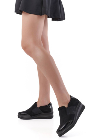 Półbuty damskie Sergio Leone DPB225CZMI czarne