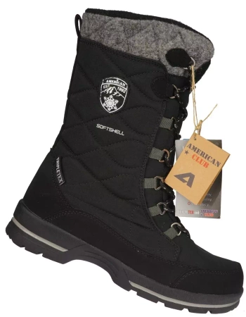 Zimowe buty damskie American Club DSN-09 czarne