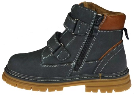 Zimowe buty dziecięce American Club trapery dziecięce BXD100/23NA granatowe