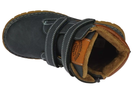 Zimowe buty dziecięce American Club trapery dziecięce BXD100/23NA granatowe