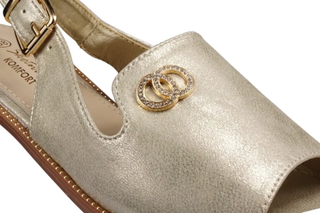 Sandały damskie Skotnicki DS-3-0634GO złote