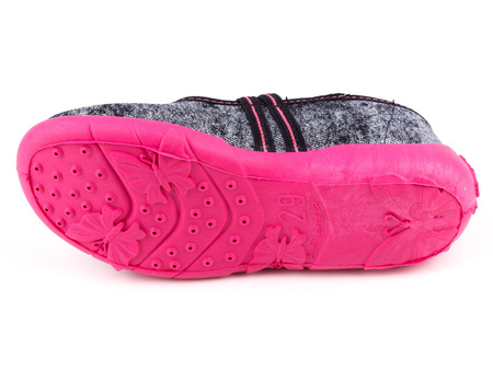 Tenisówki dziecięce Viggami Olga Haft kapcie dziewczęce wsuwane szare