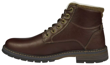 Zimowe buty męskie American Club MRH116/23BR brązowe