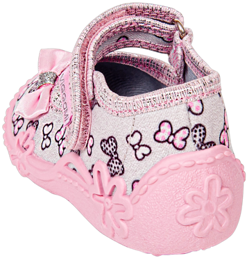 Tenisówki dziecięce Viggami TOSIA DRUK różowe kapcie dziewczęce
