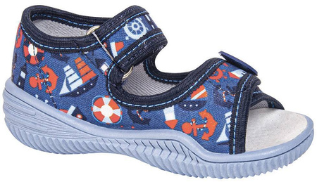 Tenisówki dziecięce Viggami TOMEK granatowe sandałki chłopięce na rzep