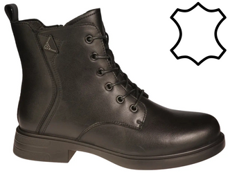 Damskie botki zimowe ze skóry naturalnej Skotnicki DB-3-1505BL czarne