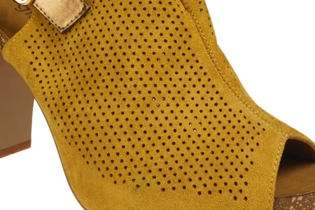 Eleganckie Sandały damskie Sergio Leone DSK855ZOMI żółte