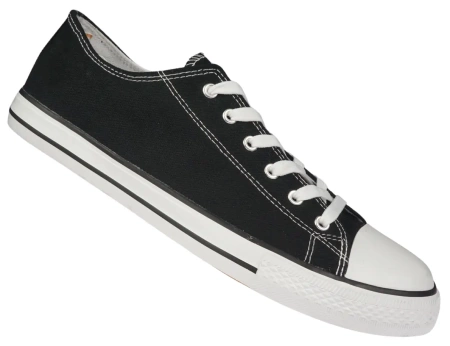 Tenisówki męskie czarne tenisówki nadwymiarowe Le Scarpe NA8234-1BL