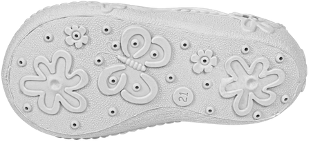 Tenisówki dziecięce Viggami ZOSIA KWIATKI szare kapcie dziewczęce na rzep