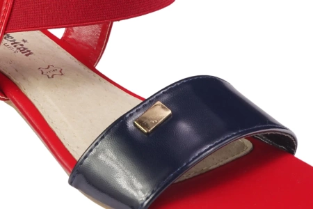 Młodzieżowe sandały American Club 12295418RE czerwone