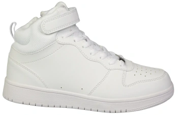 Młodzieżowe sportowe buty przejściowe American Club z ekoskóry DES102WH